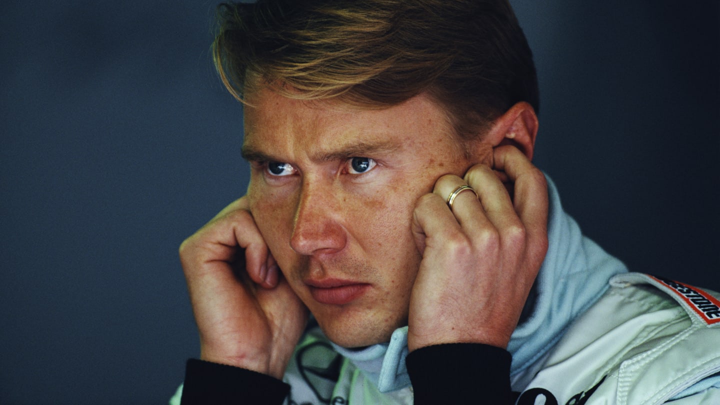 Mika Hakkinen of Finland, driver of the #1 West McLaren Mercedes McLaren MP4/14 Mercedes V10 during